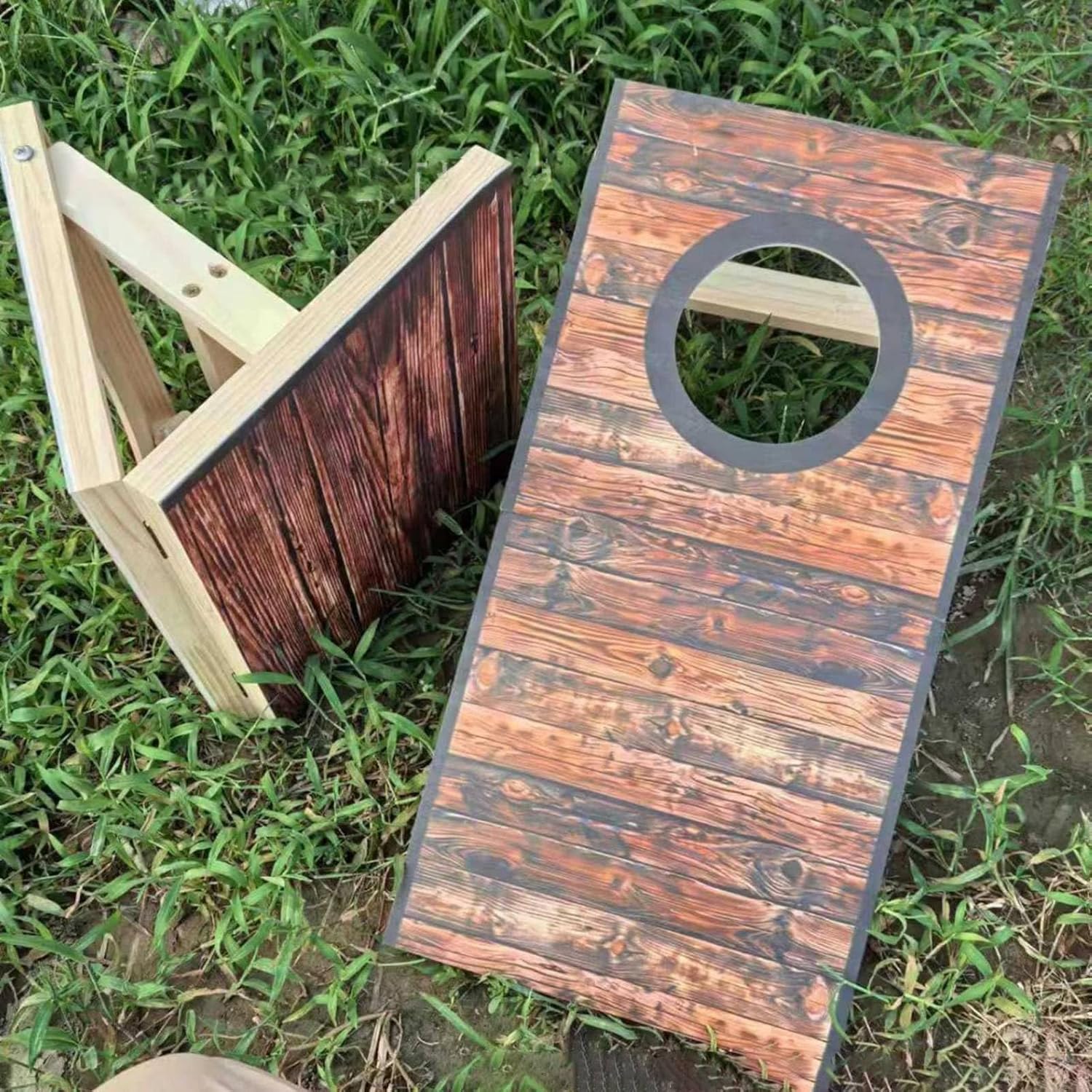 Generisch 2026 Solid Wood Cornhole Game Set One 22.8 (Red, One Size)