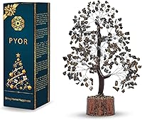 Vista 1 de PYOR Ojo de tigre, árbol de cristal curativo, decoración de oficina para mujeres, árbol de gemas, piedra de ojo de tigre, regalos de buena suerte