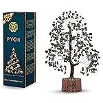 PYOR Tigers Eye, Healing Crystal Tree, Office Decor for Women, Gem Tree, Tiger Eye Stone, Good Luck Gifts, Money Crystal Stone, Positive Energy Decor, Gemstone Bonsai