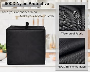 Air Fryer Cover for COSORI 9-in-1 Compact & Large 6-Qt Air Fryer CAF-DC601 | Heavy Duty 600D Nylon Waterproof Protective Heat-resistant Dustproof Air Fryer Cover with Handle Foldable Washable