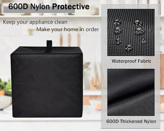 Air Fryer Cover for COSORI 9-in-1 Compact & Large 6-Qt Air Fryer CAF-DC601 | Heavy Duty 600D Nylon Waterproof Protective Heat-resistant Dustproof Air Fryer Cover with Handle Foldable Washable