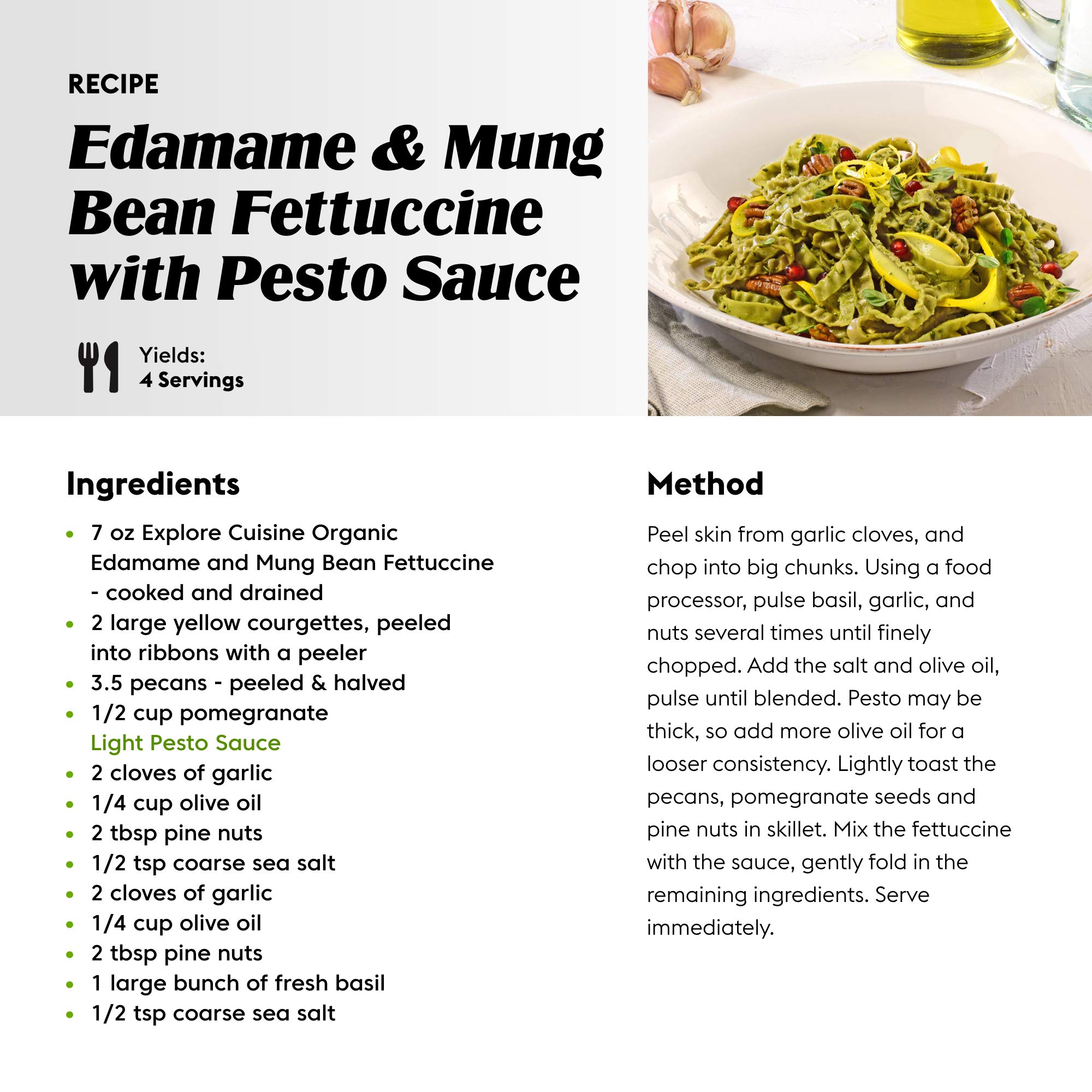 Explore Cuisine Organic Edamame & Mung Bean Fettuccine (6 Pack) 8 oz