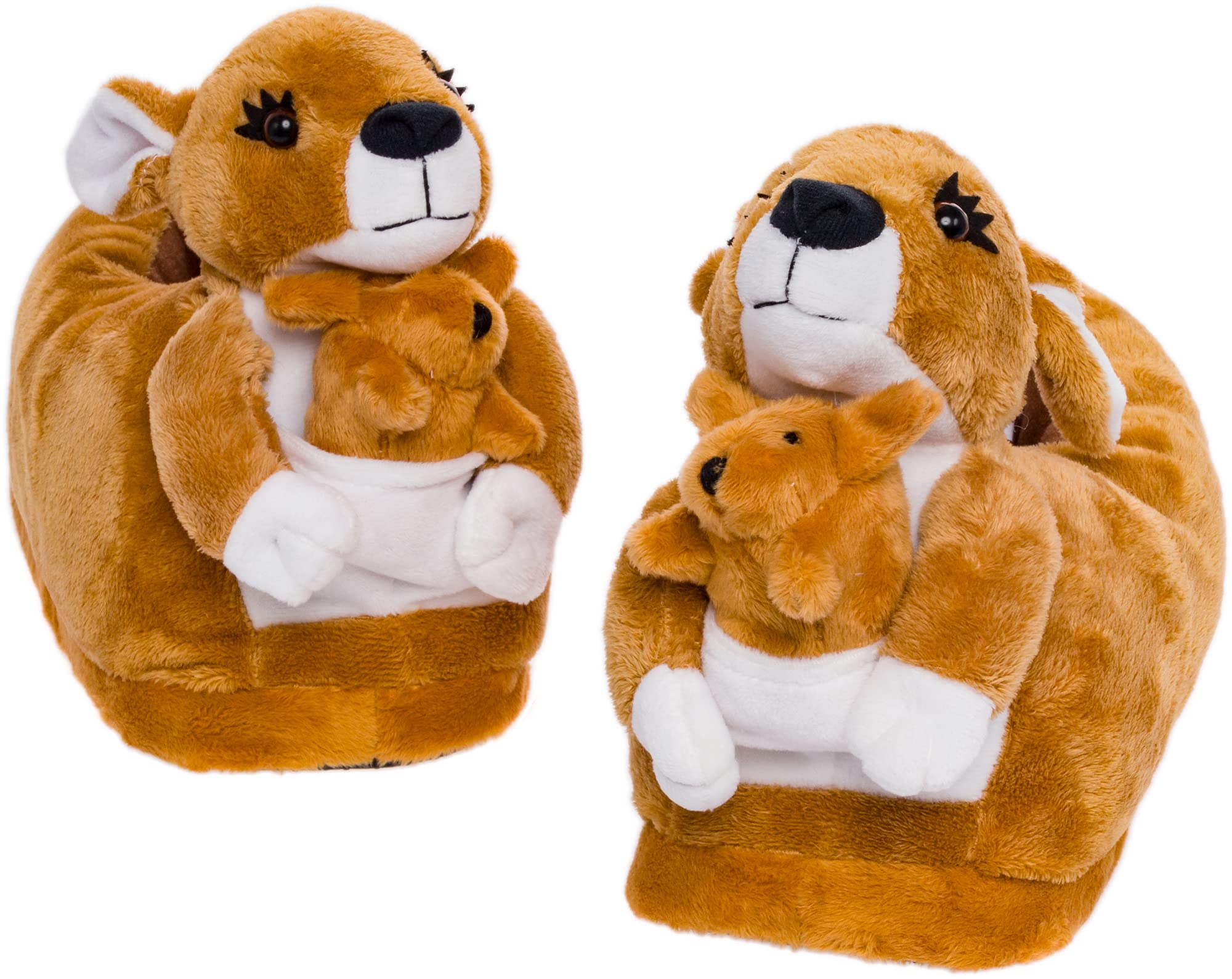 Funziez!Fuzzy Animal Slippers Womens & Mens, Funny Indoor House Shoes, Cute Stocking Stuffer Gift Holiday Christmas Hanukkah