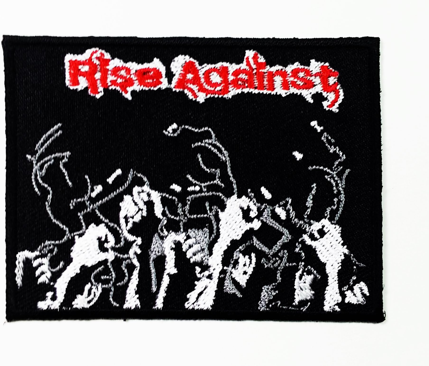 Rise Against Mosh Fists Iron on Hc Punk Patch 3.1"/8cm X 2.2"/6cm By Juputer