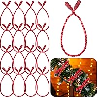 Vista 37 de Zhengmy 16 lazos de guirnalda de Navidad de 20 pulgadas, lazos decorativos de Navidad para barandilla, reutilizables y flexibles, para decoración