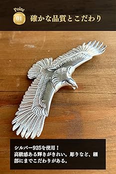 Amazon.co.jp: [ゴロクロ] 925 シルバー製 イーグル 大イーグル