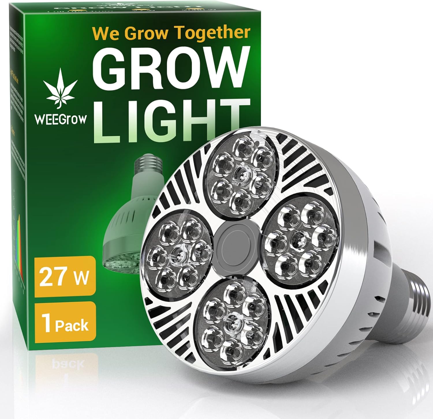 Grow Light Bulb, WEEGrow LED Grow Light Bulb PAR30, Full
