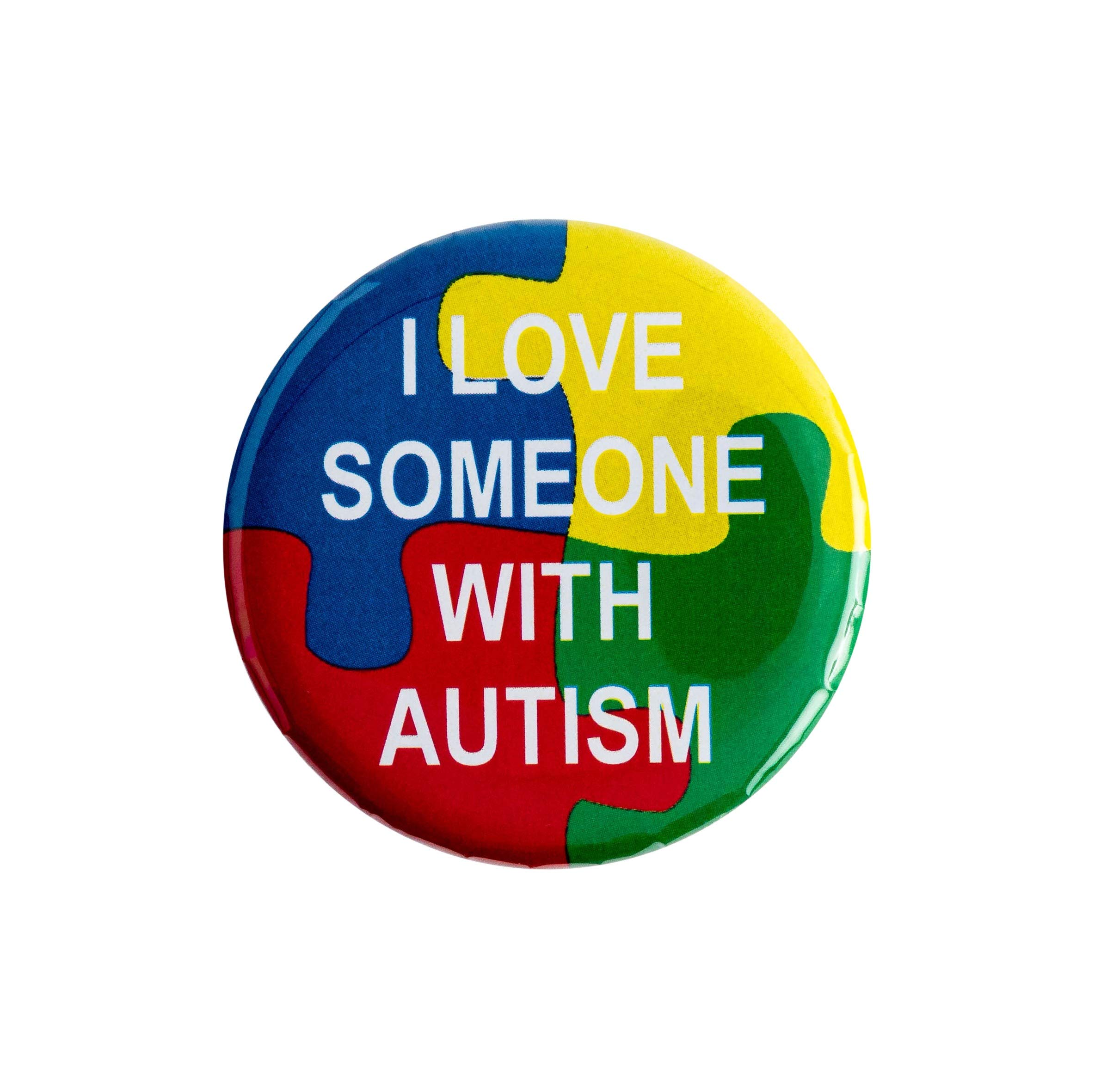 I Love Someone With Autism (2 1/4" Pinback)
