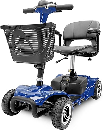 Patinete de movilidad de 4 ruedas  Patinetes de movilidad plegables portátiles para adultos  Scooter eléctrico de movilidad con batería 12V12AH para