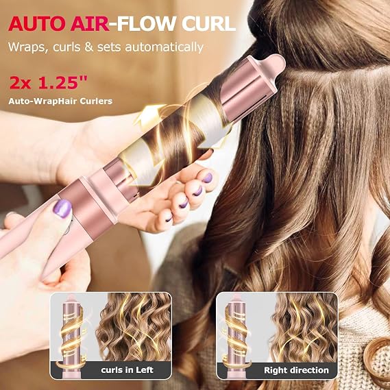 MESCOMB 5 in 1 High-Speed Hot Air Styler - Professional Frizz-Free Hair Dryer Brush, Fast Drying Hair Dryer with Diffuser, No Heat Damage Air Styler Wrap - Curl, Volumize