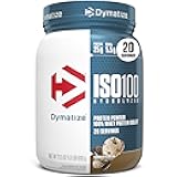 Dymatize ISO100 Whey Protein Powder Isolate, Cookies & Cream, 25g of Protein, 5.5g BCAAs, Less Than 120 Cal., Gluten Free, 1g Fat, 1g Sugar, 2g Carb (20 Servings)