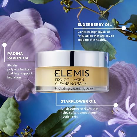 ELEMIS Pro-Collagen Cleansing Balm Makeup Remover, Hydrating Facial Cleanser, Oil Cleanser, Oil Makeup Remover, Deep Cleanse