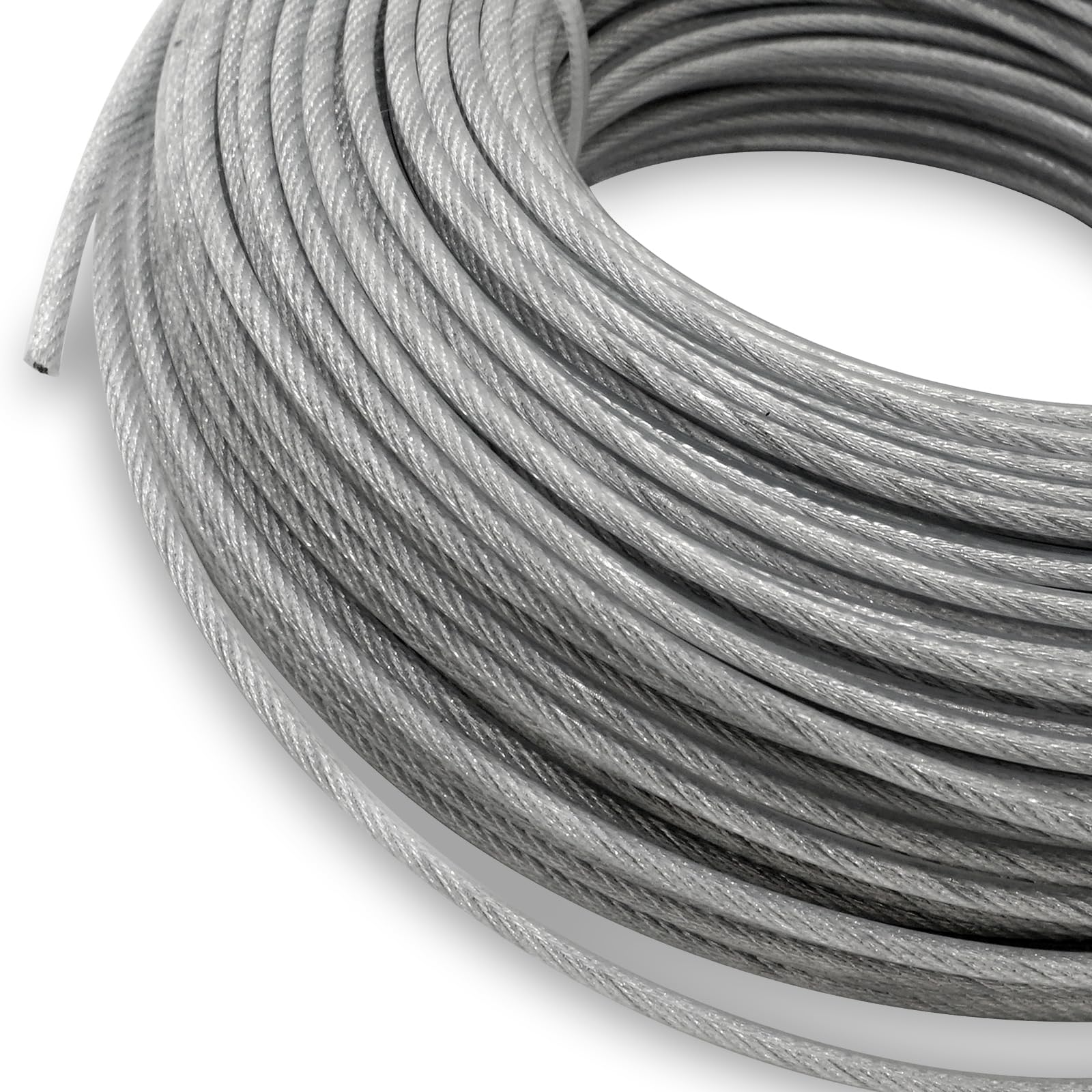 Akuoly Hilo para cortabordes desbrozadora 3,0mm Diámetro de acero de nailon 40m Cables para Recortadoras de Cable