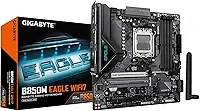 GIGABYTE Placa-mãe B850M Eagle WIFI7 AMD AM5 mATX, suporta Ryzen 9000/8000/7000 Series, DDR5, 8+2+2 Power Phase, 2X M.2, PCIe 5.0, USB-C, WiFi 7, 2.5GbE, EZ-Latch, garantia de 5 anos