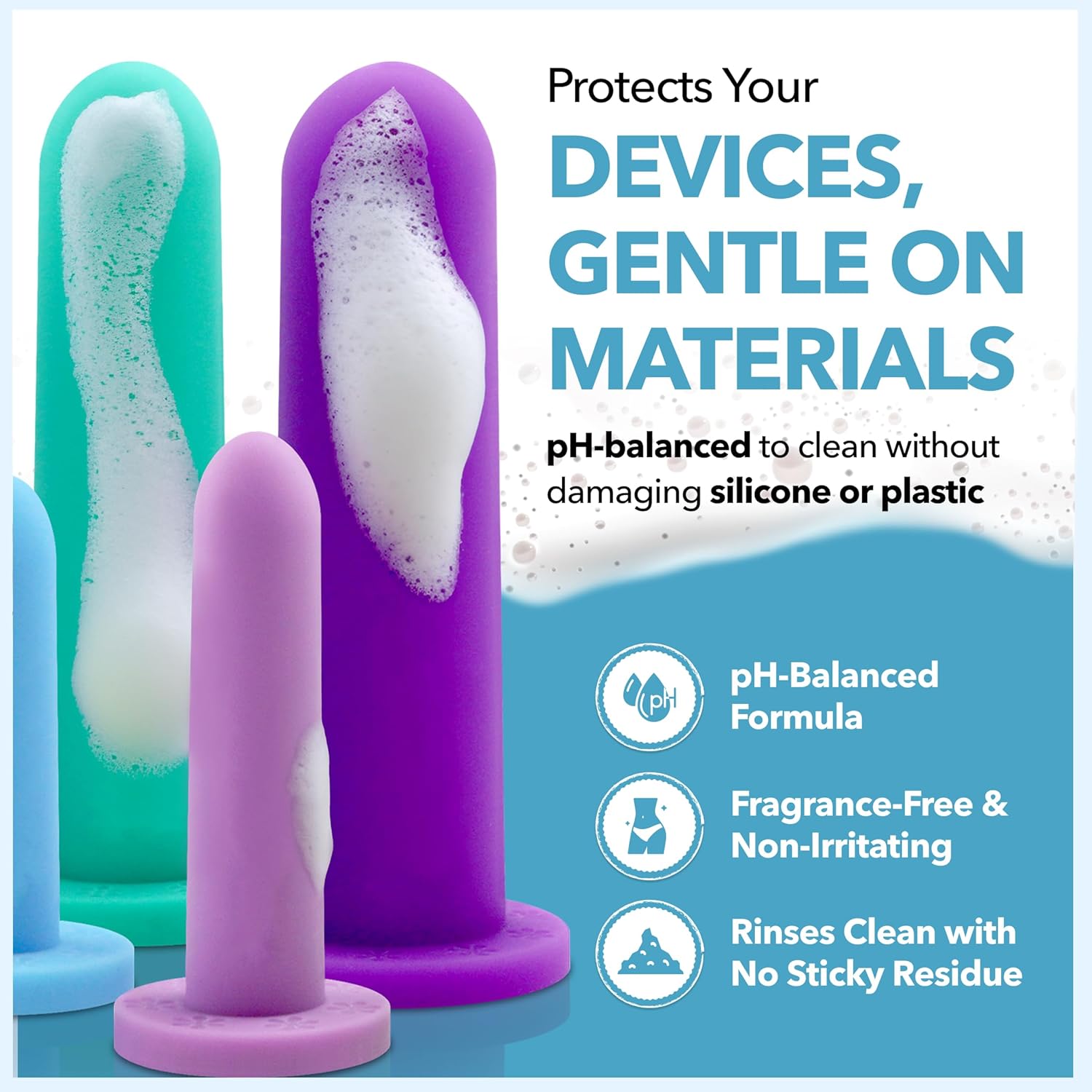 Travel Size Foaming Toy Cleaners – Silicone-Safe Toy Cleaner - On-The-Go Cleaning Solution, Gentle, 100% Fragrance-Free, 1.7 fl oz (50ml) - Image 6