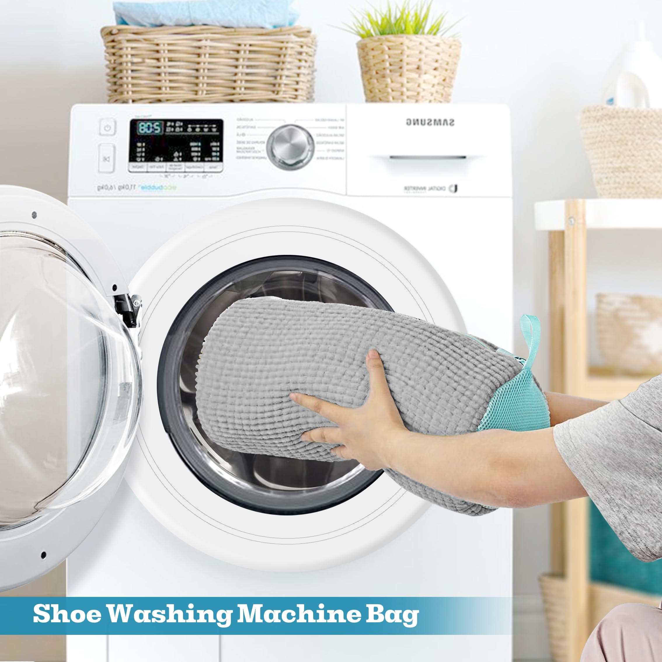 Shoe Washing Machine Bag Set, Trainer Washing Machine Bag with Zipper, Laundry Shoe Bag for Washer & Dryer - Image 2