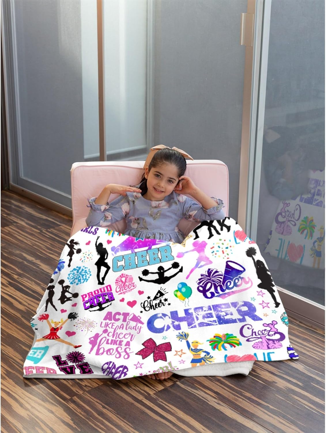 Cheer Blanket, Cheerleader Gifts for Girl Boy Children Toddler, 40"X50" Throw Blanket, Lightweight Soft Warm Cozy Flannel Throw for Sofa Chair-Crib Stroller Nap - Image 3