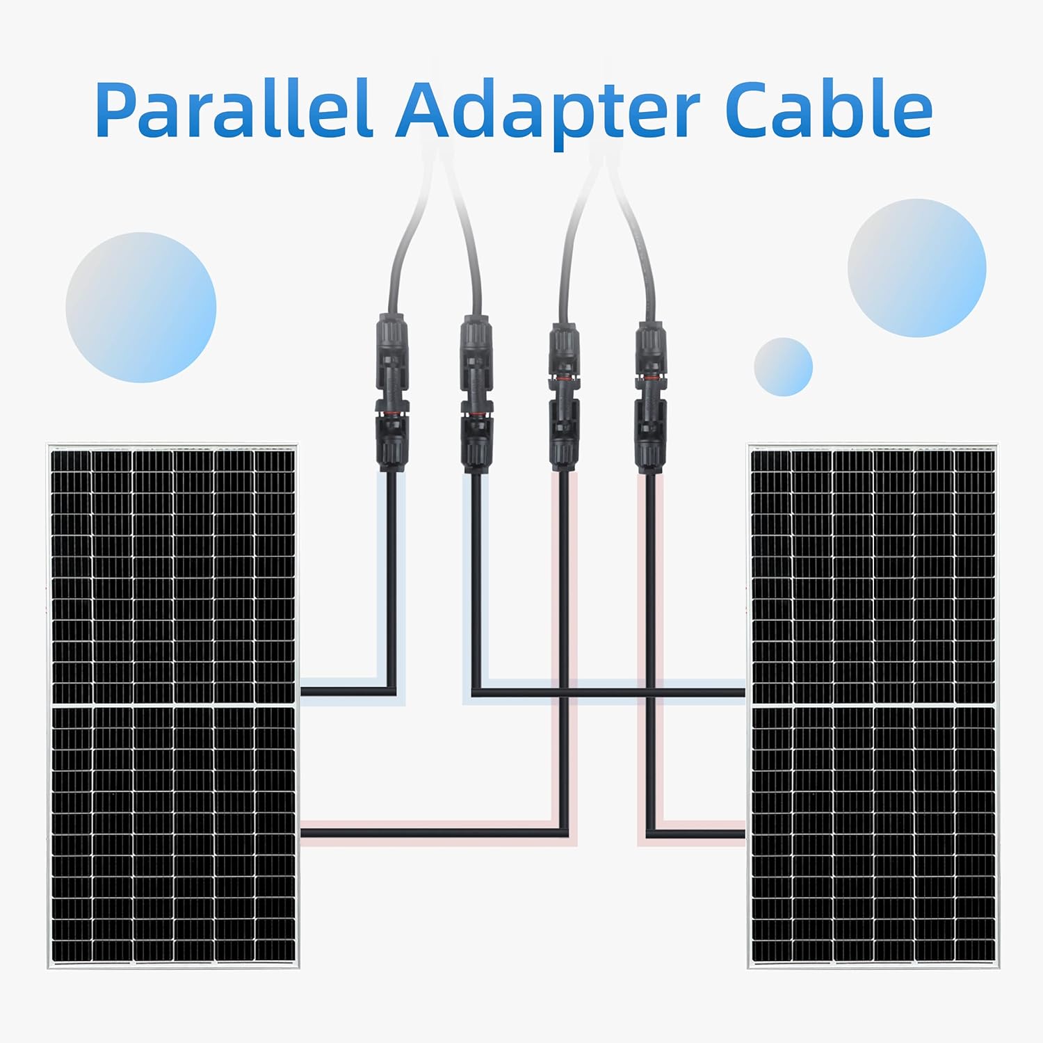 Y Branch Solar Panel Parallel Connectors (1 Set - M/FF & F/MM) MC4 Connector for Solar & Wind Power Boat, Roof and RV Accessories Solar Panel Kit Waterproof : Patio, Lawn & Garden