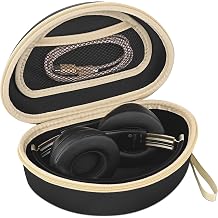 Portable Headphone Case for Beats Studio Pro, Solo 4, Solo 3, Studio 3, Over Ear Headphone Hard Shell Case, On-Ear Headphone Case with Mesh Pocket for Cable Black