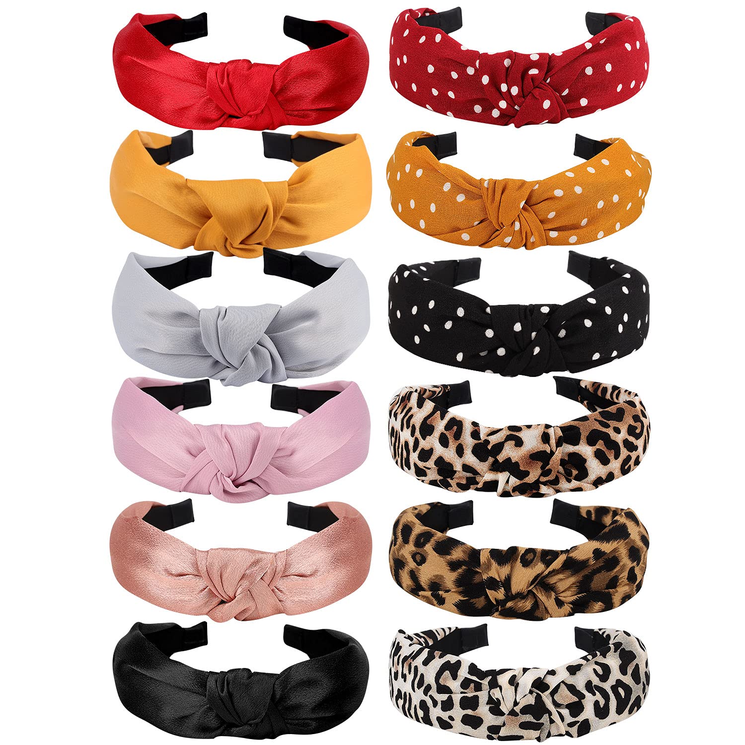 VELSCRUN Headbands for Women | Elastic Knotted Hair Bands
