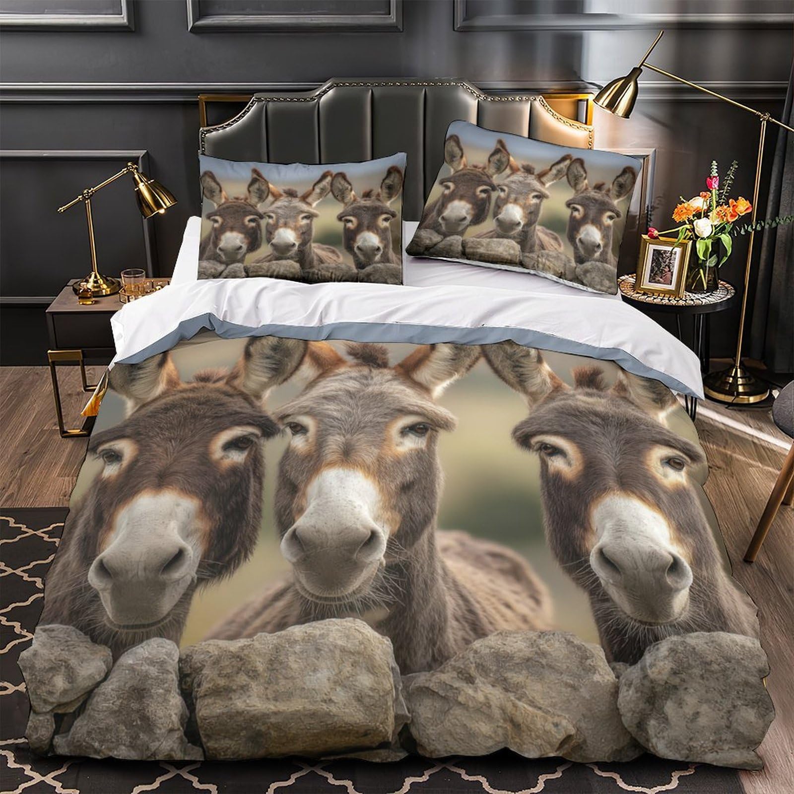 Housse de couette avec fermeture éclair lit single 140x200