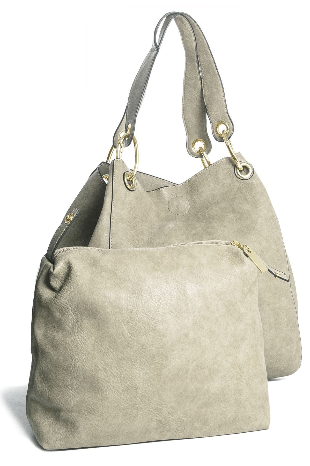 Womens Multiple Large Handbags 2 in 1 Shopper Weekend Hobo Slouch Tote Trendy Shoulder Bag in Bag