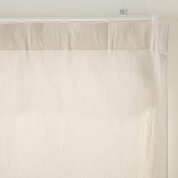 Amazon｜無印良品 綿洗いざらし平織ノンプリーツカーテン ブルー 幅102