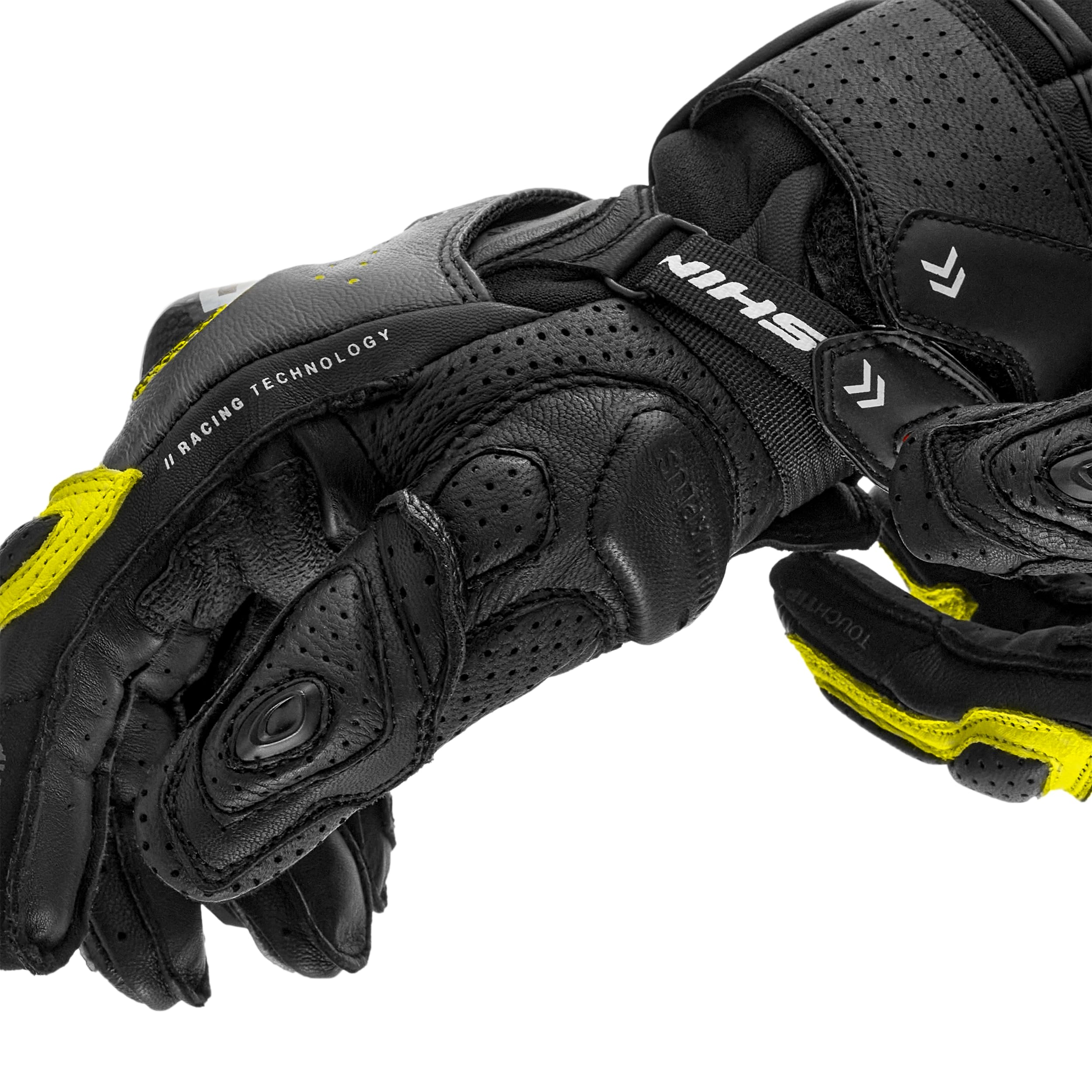 SHIMA RS-3 Guantes Moto Mujer Cuero Homologados Largo Verano Motos Guante Ventilado Certificatos Con Protección Motorista Racing Protecciones Ventilación Verão (Femenino, Negro, XS)