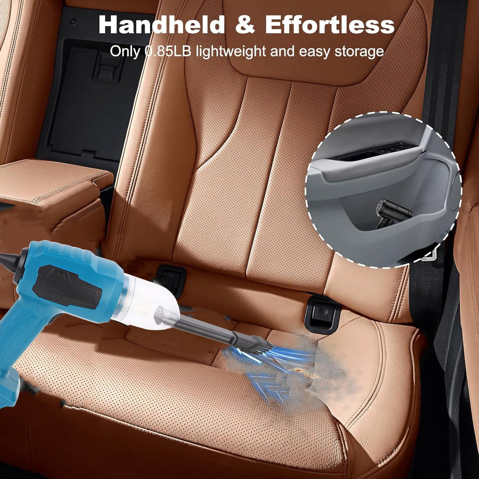 Spolverino ad Aria Compressa, Spolverino Elettrico da 11000 Giri/min. 2 in 1 Aspirapolvere Pompa a Mano Soffiatore Elettrico Portatile Senza Fili per Tastiera, PC, Auto e Pulizia