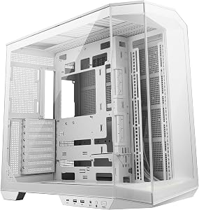 MSI mag PANO – Carcasa para PC ATX de 100 L PZ, Capacidad ATX, Soporte de instalación de GPU Vertical, Soporte de GPU, filtros de Polvo, Soporte de Almacenamiento oscilante, cámara Doble, USB 20 Gbps