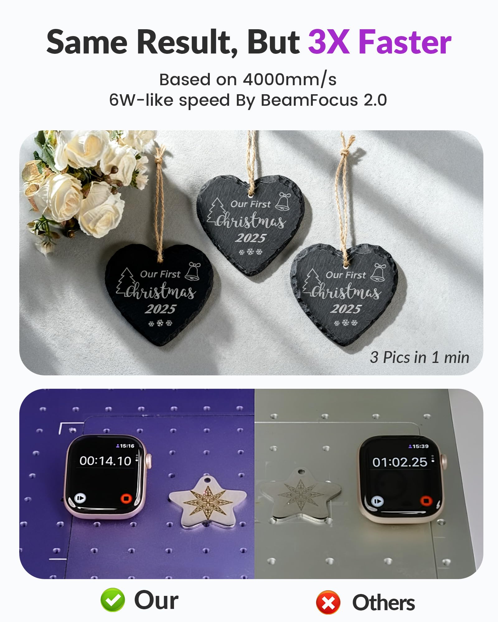WECREAT Lumos - Incisore laser a diodo da 10 W + doppio laser IR da 3 W, velocità 4000 mm/s, incisione in metallo colorato, risoluzione 8K, incisione su superficie curva, messa a fuoco automatica