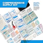 PRIMACARE Sac de trauma réfléchissant entièrement stocké - 17" x 9" x 7" Trousse de fournitures médicales d'urgence pour les premiers soins, professionnel EMT EMS Sac à épaule avec poches latérales zippées et compartiments (rouge)