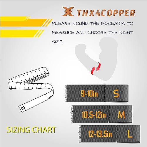 Miniatura 3 de THX4COPPER Soporte de compresión ajustable para codo de tenis y golfistas, con almohadilla para aliviar el dolor muscular y articular, tendinitis,