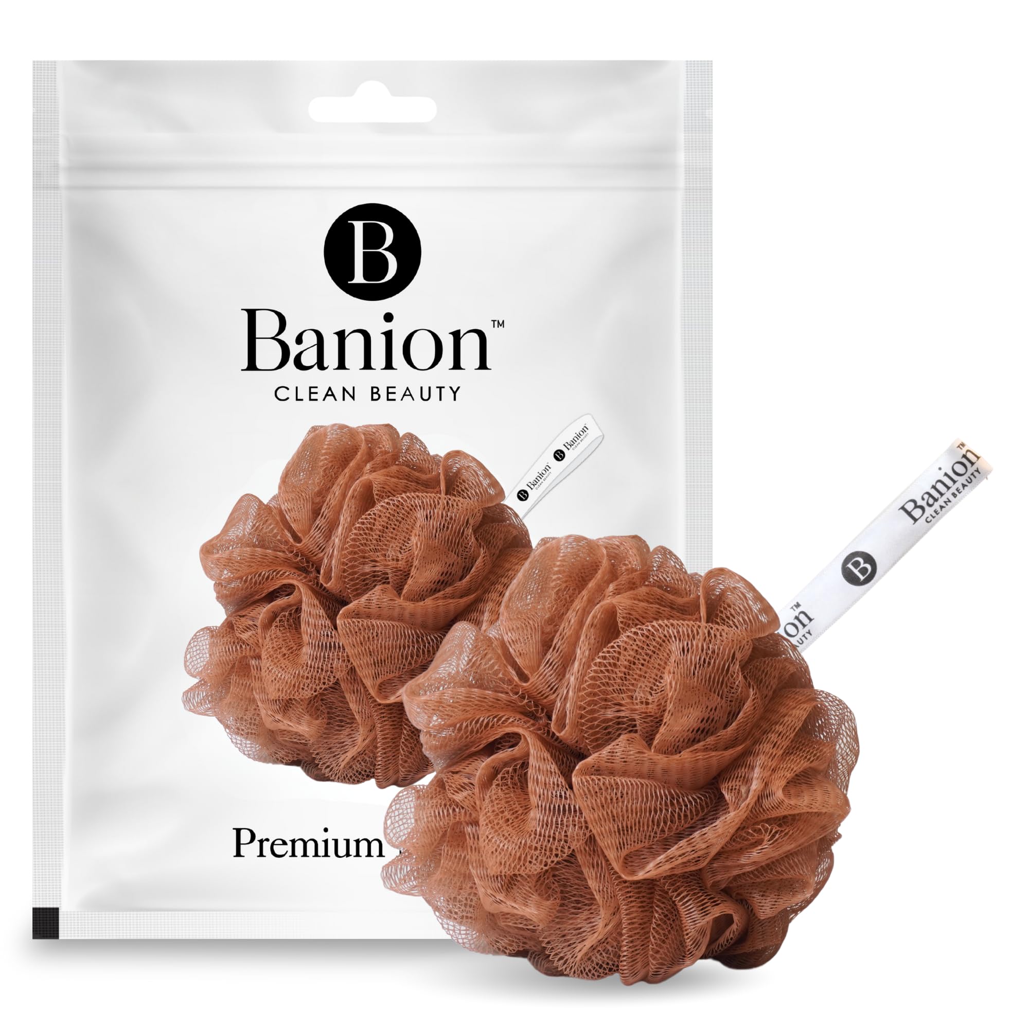 Premium Charcoal-Infused Loofah | 30gram | Soft & Fluffy Exfoliator for High Lather Cleansing | English Brown-image-46