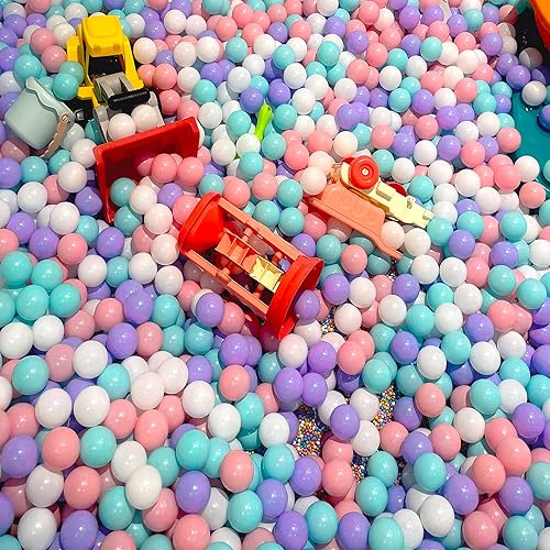 Miniatura 2 de YUFER 1000 bolas de plástico a prueba de aplastamiento para niños pequeños, ideales para tiendas de campaña, túneles y piscinas, 2.2 pulgadas de