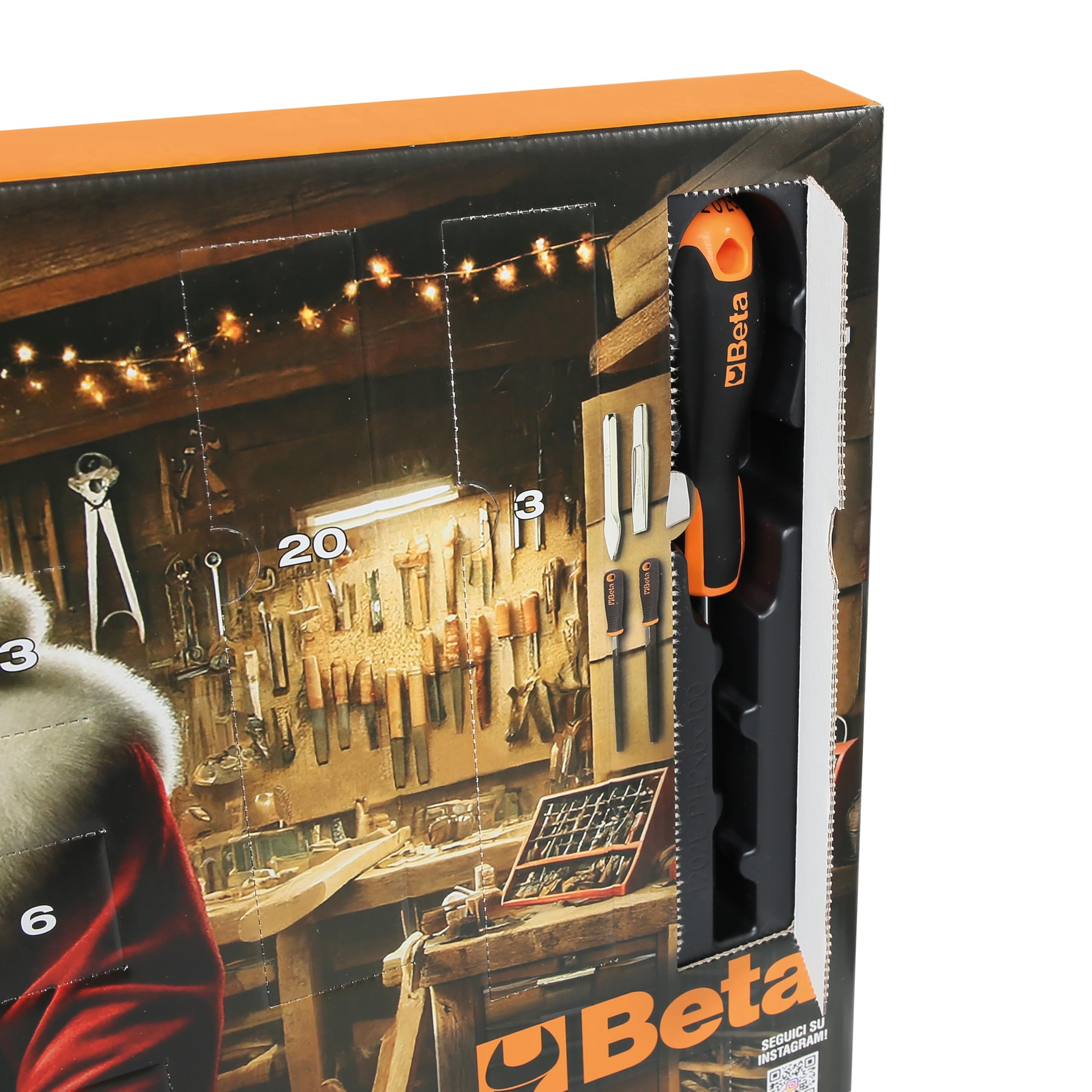 Beta 9920 CA/25-5 Calendario dell'Avvento 2025 con Set di Attrezzi Beta da 24 Pezzi, Idea Regalo Natale 2025
