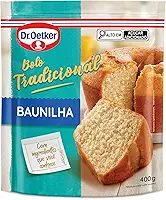 Dr. Oetker Bolo Tradicional Sabor Baunilha, Fácil Preparo, Mistura Pronta para Massa, Sobremesa Fofinha e Saborosa, 400g