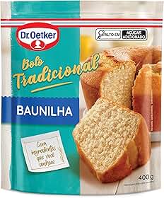 Dr. Oetker Bolo Tradicional Sabor Baunilha, Fácil Preparo, Mistura Pronta para Massa, Sobremesa Fofinha e Saborosa, 400g