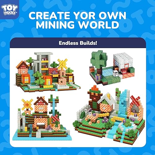 Miniatura 8 de TOY Life Bloques magnéticos, juego de bloques magnéticos para minas, castillo de princesa congelada, mundo para niños a partir de 3 años, bloques de