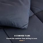 128x120 Surdimensionné King Comforter, extra grand King Size Comforter Surdimensionnée, toute la saison Soft Léger Quilt Down Alternative Couette Insert avec 8 Onglets d'angle(120x128, Gris)