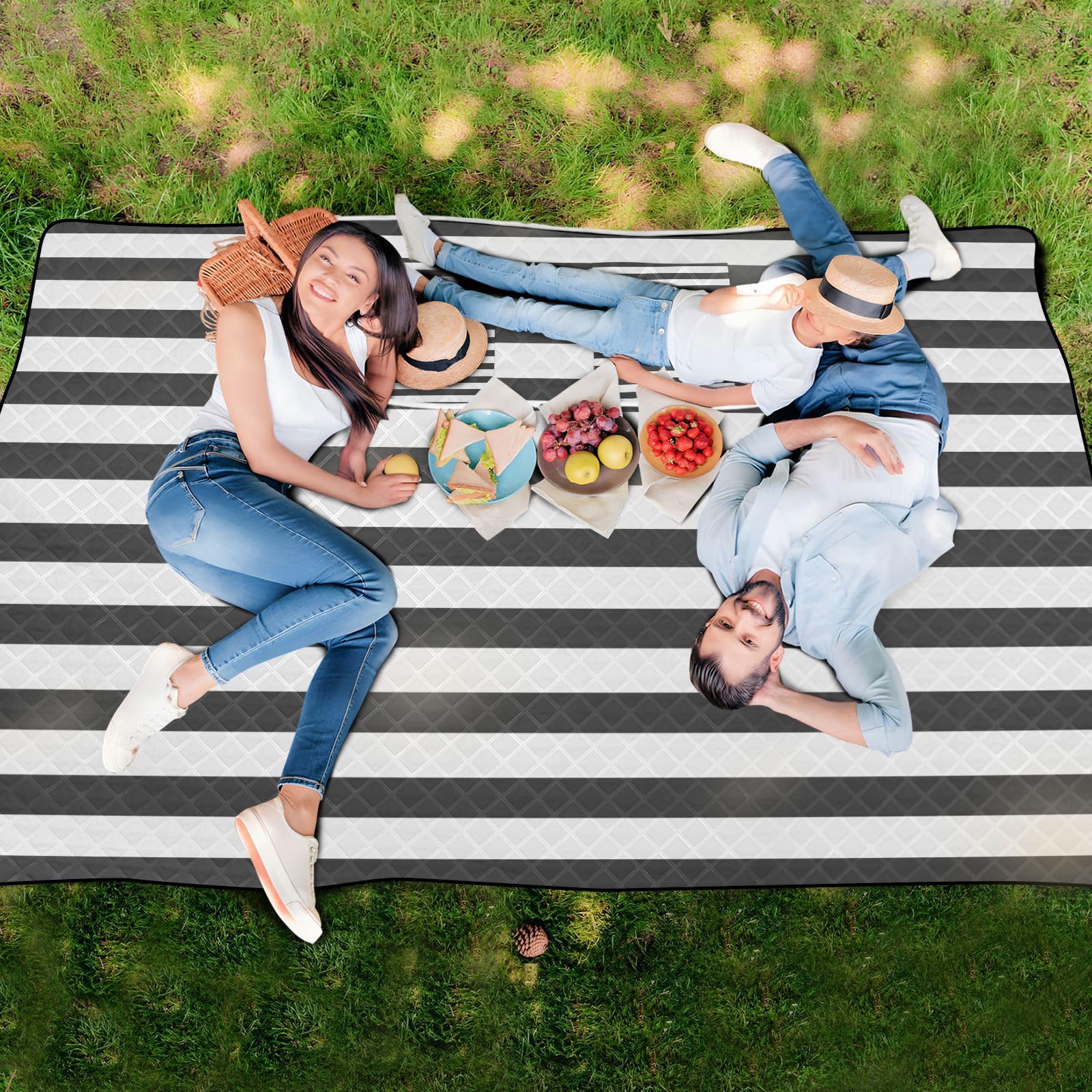 Tapis de Pique-Nique imperméable en Tissu bœuf Coton pongé