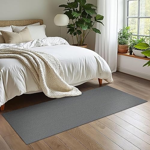 Vista 311 de EARTHALL - Tapete tejido lavable con parte trasera de goma, tapete trenzado de algodón antideslizante para interiores para entrada, pasillo, cocina