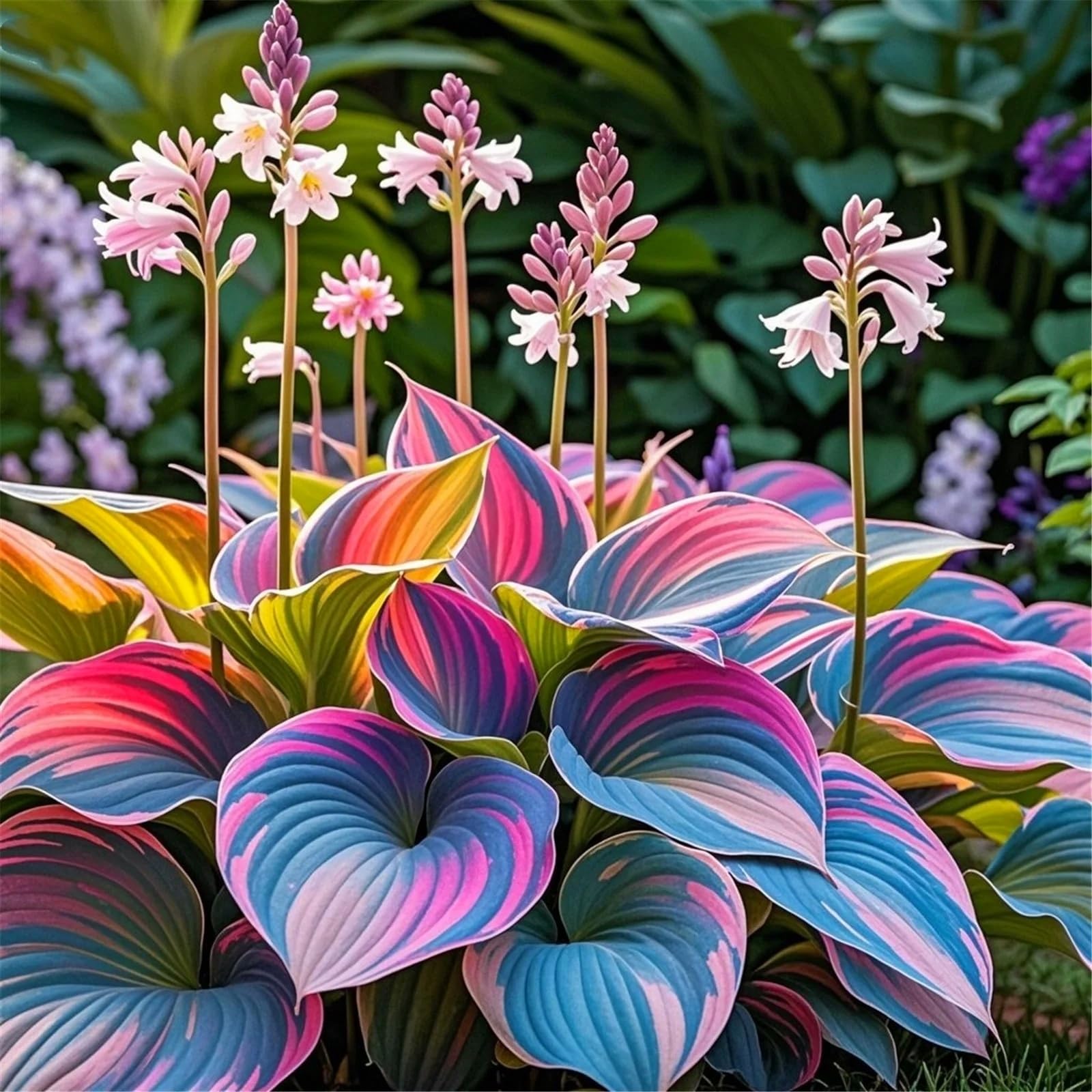 Rare Hostas for Planting UK, Hardy Perennial, Excellent Display, Mix Greening Flower, Natural Organic, Wedding, Balcony Garden-10 Bulbs-A — image 1