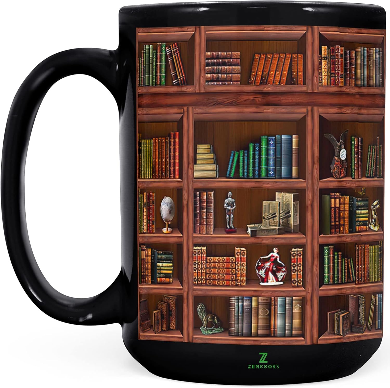2IMT Library Bookshelf Mug Mugs Book Lovers Coffee Mug