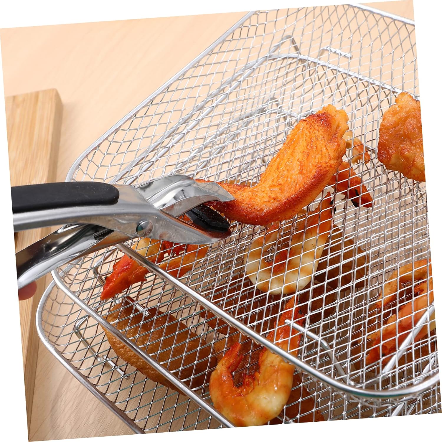 3 Pcs Stackable Stainless Steel Air Fryer Dehydrator Racks