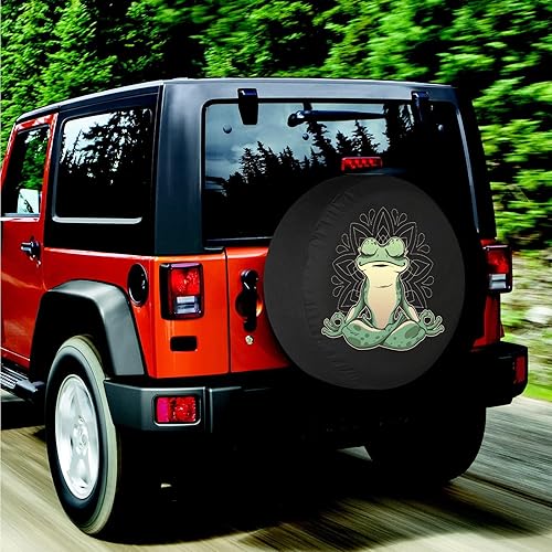 Miniatura 6 de Cubiertas de neumáticos de repuesto para remolques, ranas de yoga, para automóviles, resistentes a la intemperie, a prueba de polvo, universales