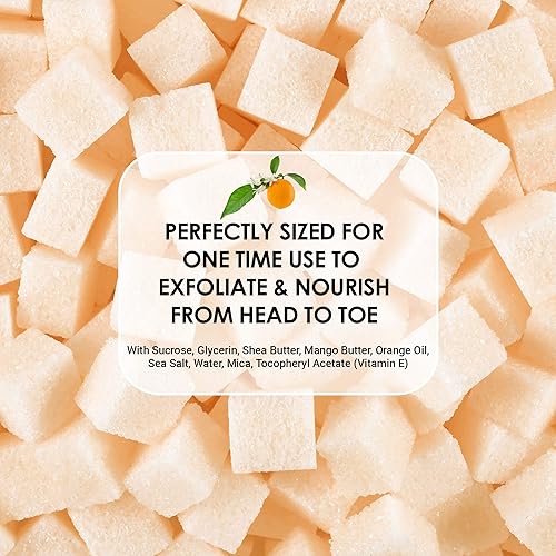 Vista 43 de Exfoliante corporal – Cubos de azúcar de limón fresco de 12 onzas con mantequilla de mango y manteca de karité – Ultra hidratante e hidratante