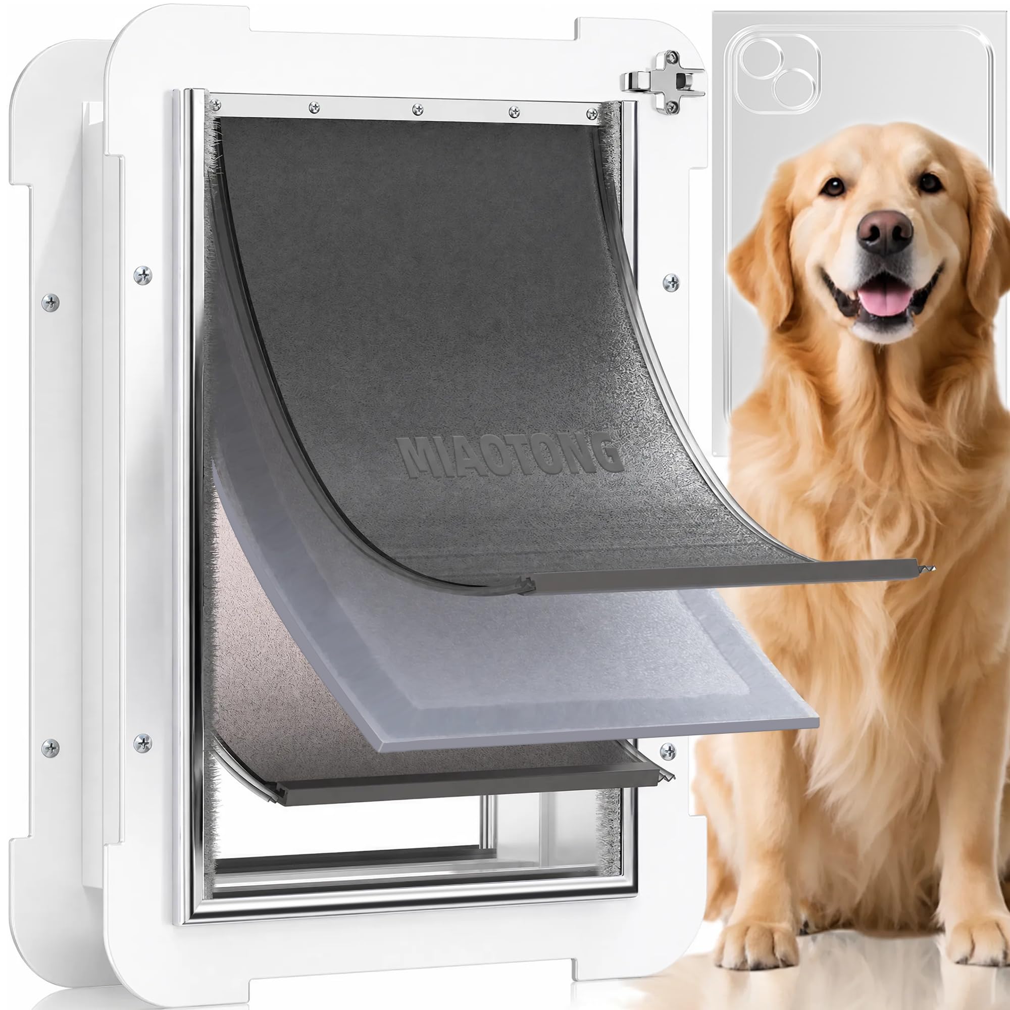 MIAOTONG 3-Flap Steel Large Dog Door