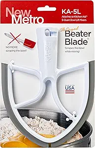 New Metro KA-5L Original Beater Blade Works w/ Most KitchenAid 5 Qt Bowl-Lift Stand Mixers, Grey