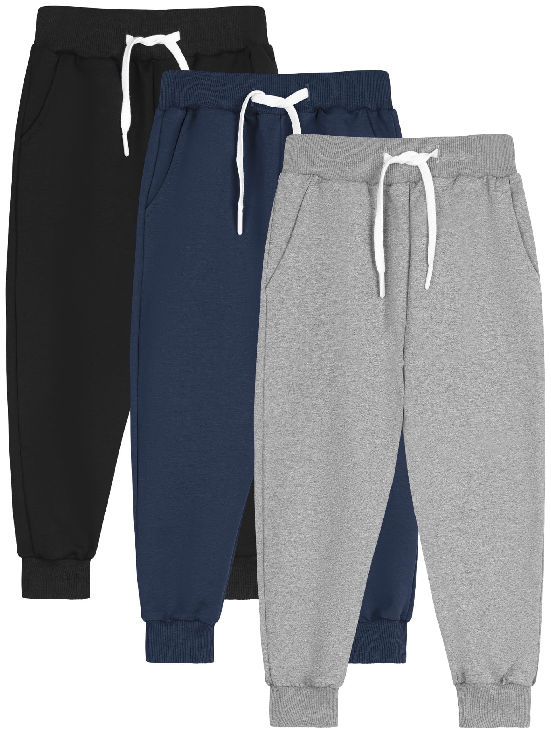 Resinta Boy Joggers Sweatpants Toddler Cotton Pant with Pockets Drawstring